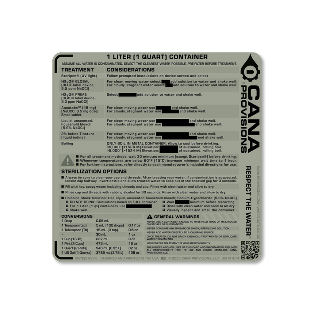 1 Liter / 1 Quart Decal