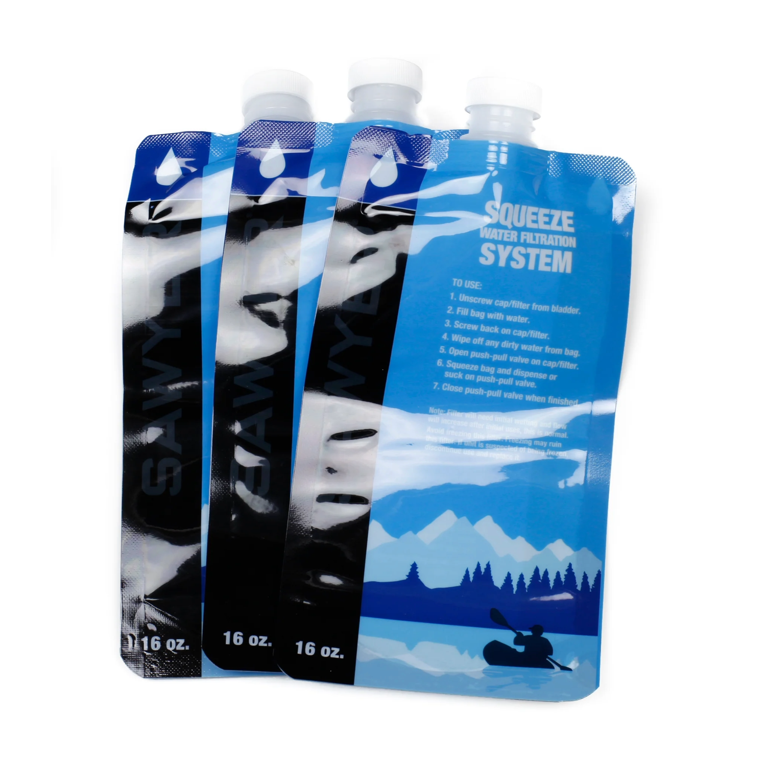 16 oz Squeezable Pouch - 3 Pack