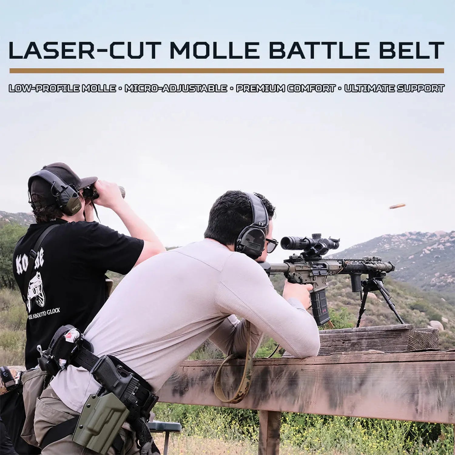 Black Laser Cut MOLLE Battle Belt – Complete Kit