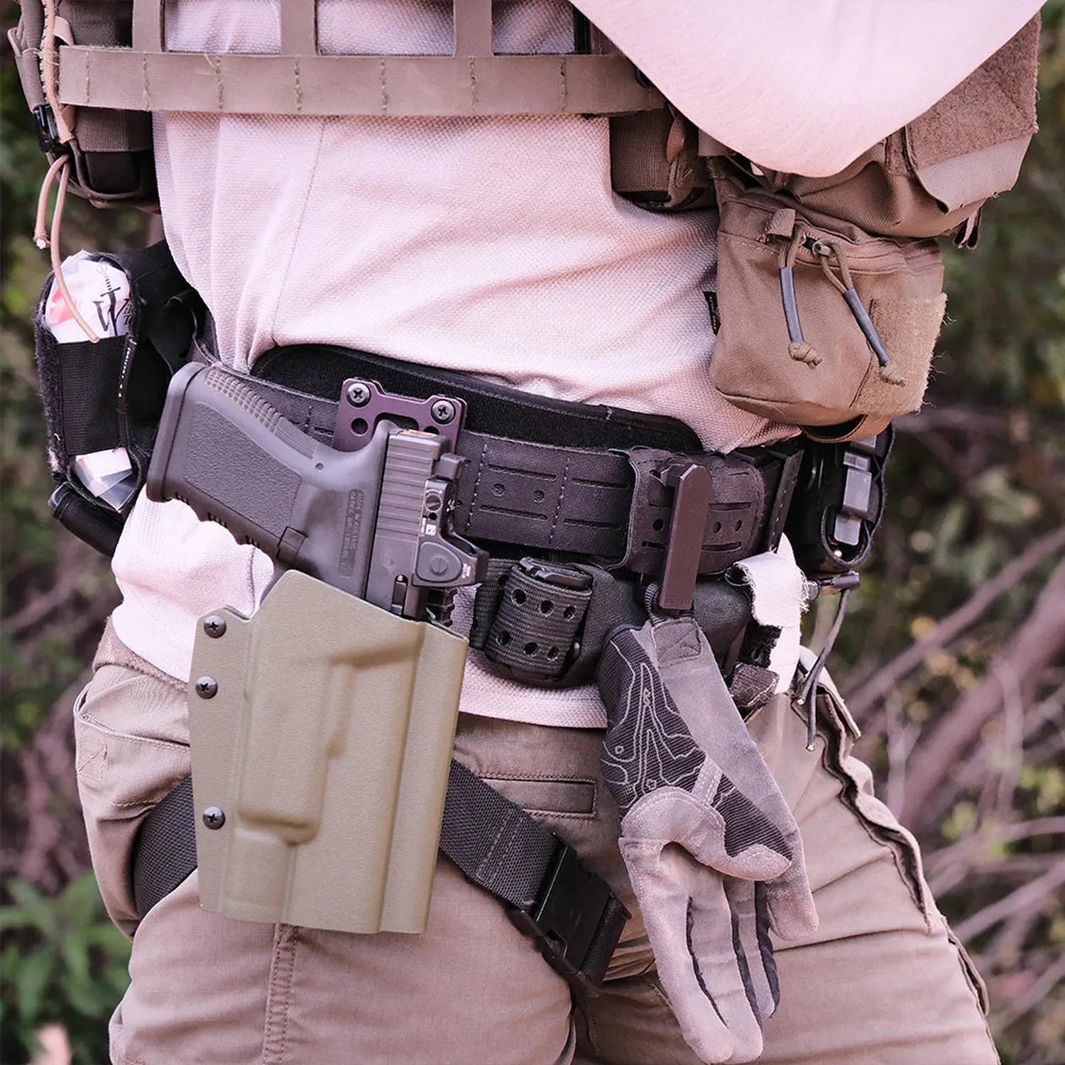Black Laser Cut MOLLE Battle Belt – Complete Kit