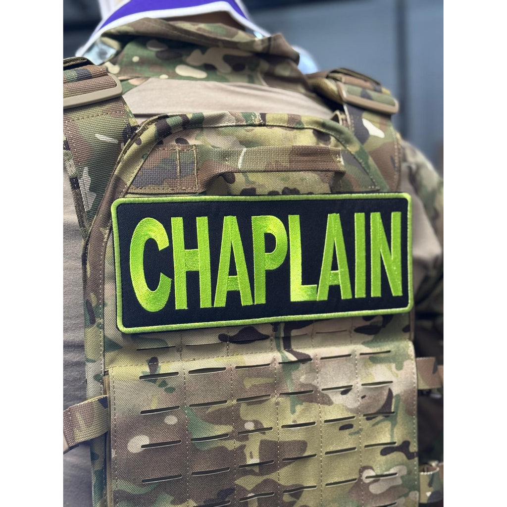 CHAPLAIN Patches (4” x 10”) and (2”x4”) Hook and Loop