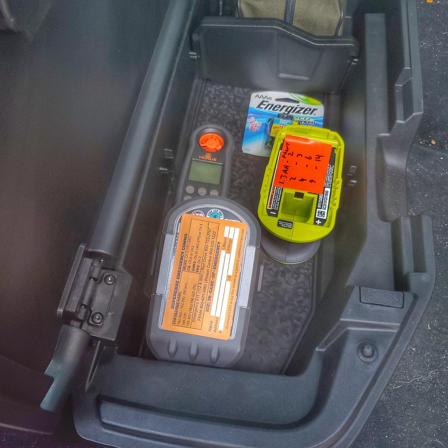 Emergency Comms & ICE Decal - Radio Frequency/Channel and Telephone Contact Numbers, ICE Card