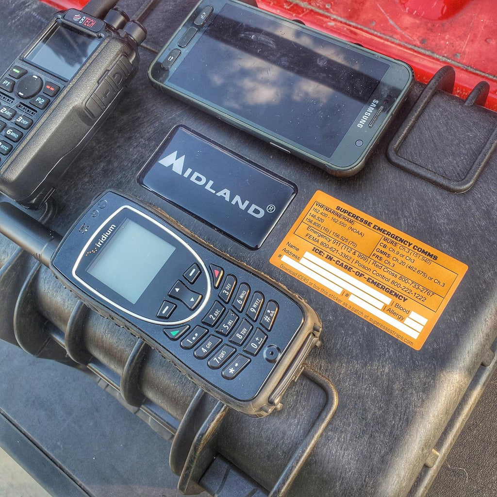 Emergency Comms & ICE Decal - Radio Frequency/Channel and Telephone Contact Numbers, ICE Card