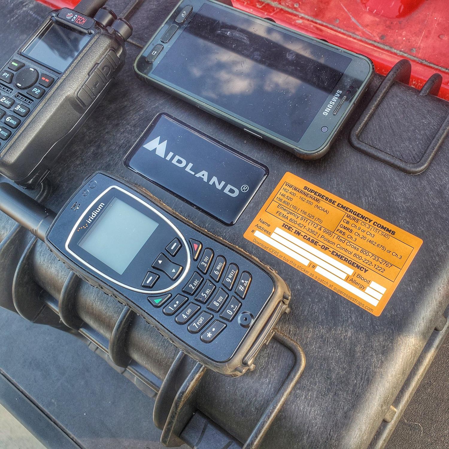 Emergency Comms & ICE Decal - Radio Frequency/Channel and Telephone Contact Numbers, ICE Card