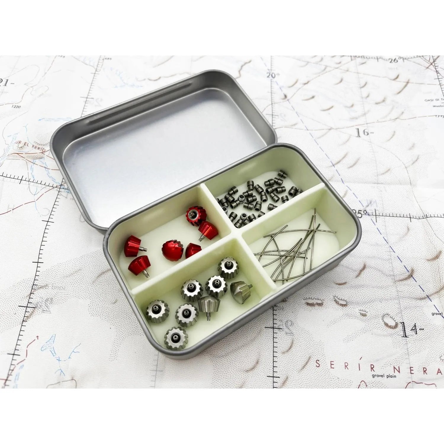 Glow-in-the-Dark Silicone Divider for Survival Tins