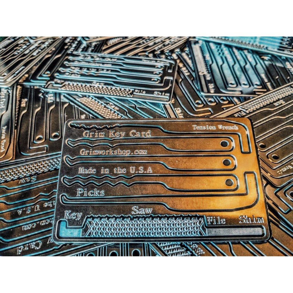 Grim Key Card : Credit Card Lock Pick Set and Escape Kit