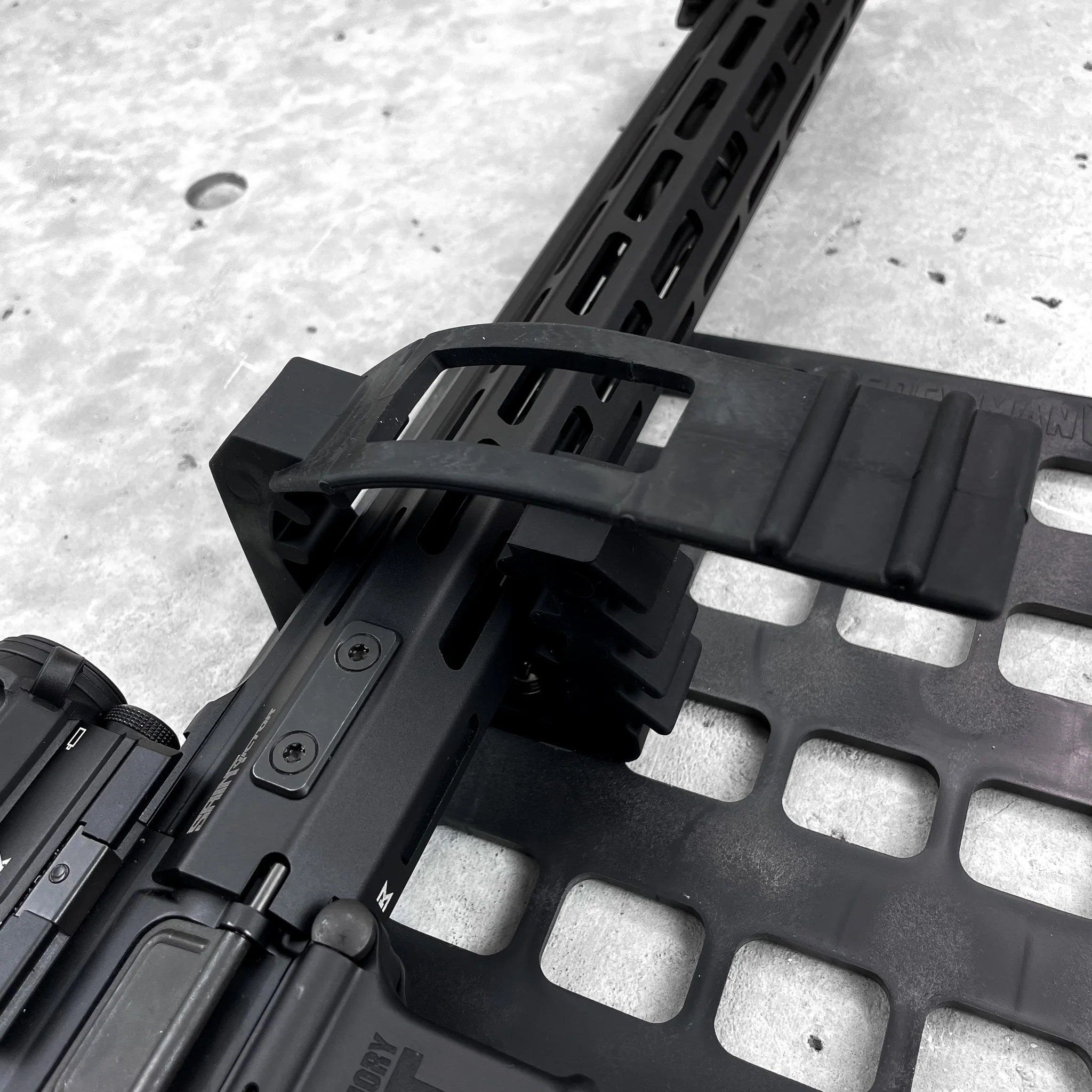 Vehicle Rifle Rack – Buttstock Cup Kit + Rubber Clamp + 15.25 x 25 RMP™