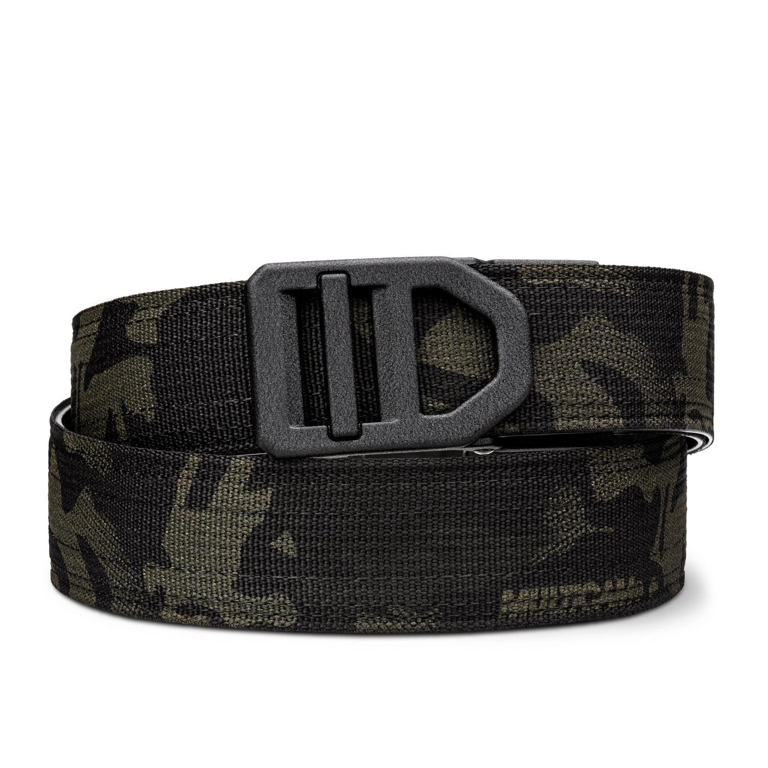 Multicam Black Tactical Nylon EDC Belt 1.5" X5 Buckle (USA Made)
