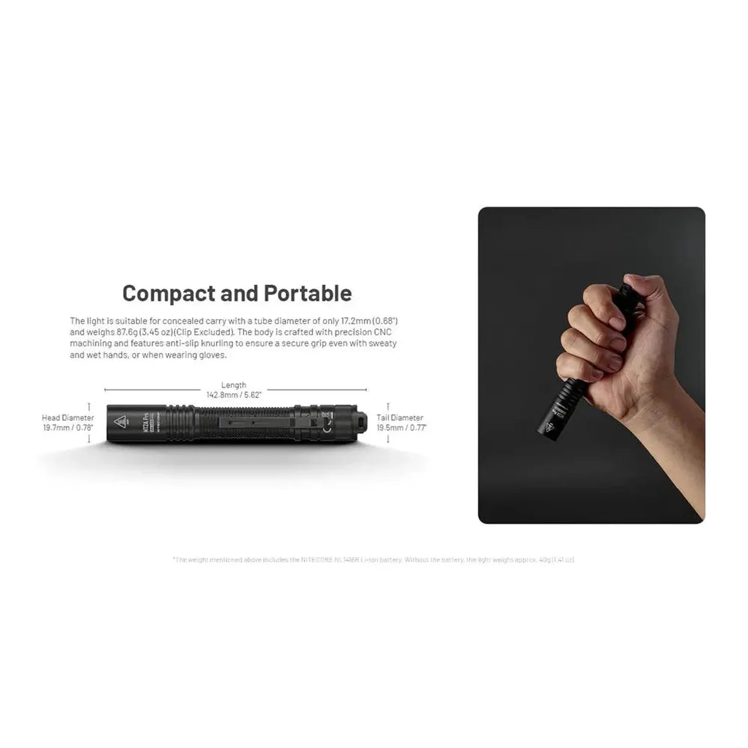 NITECORE MT2A Pro LED EDC Rechargeable Flashlight