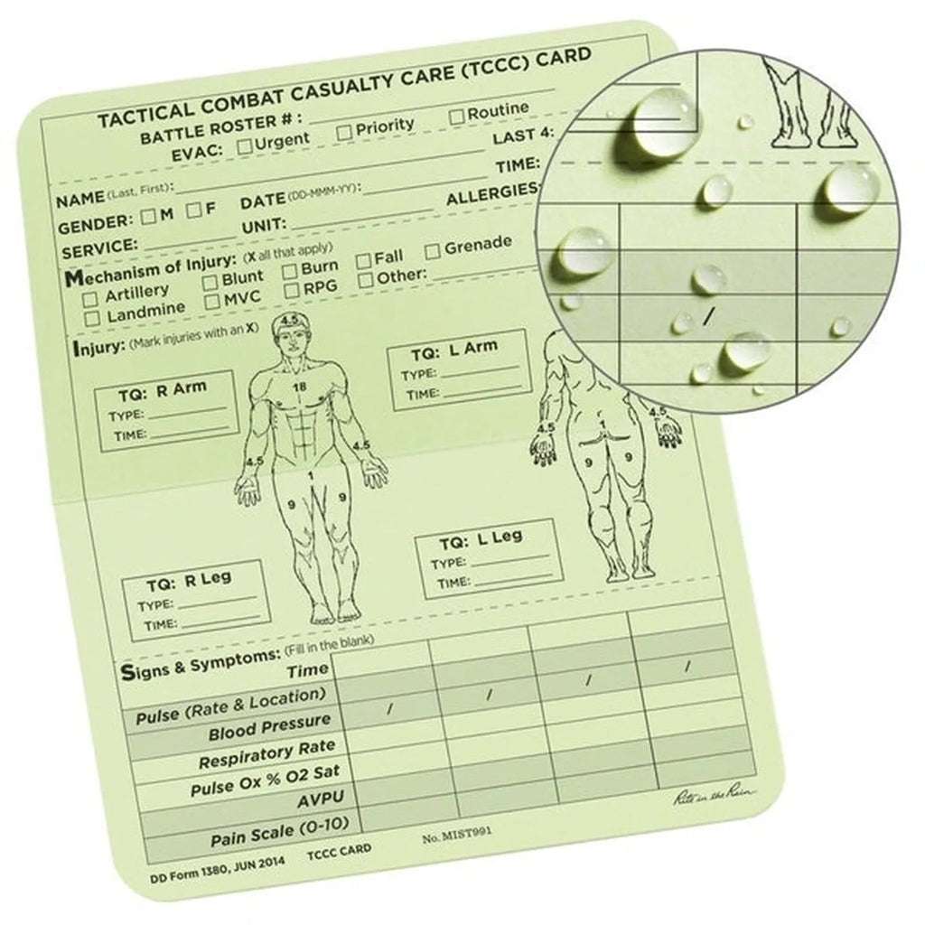 TCCC/MIST Card (50 pack)