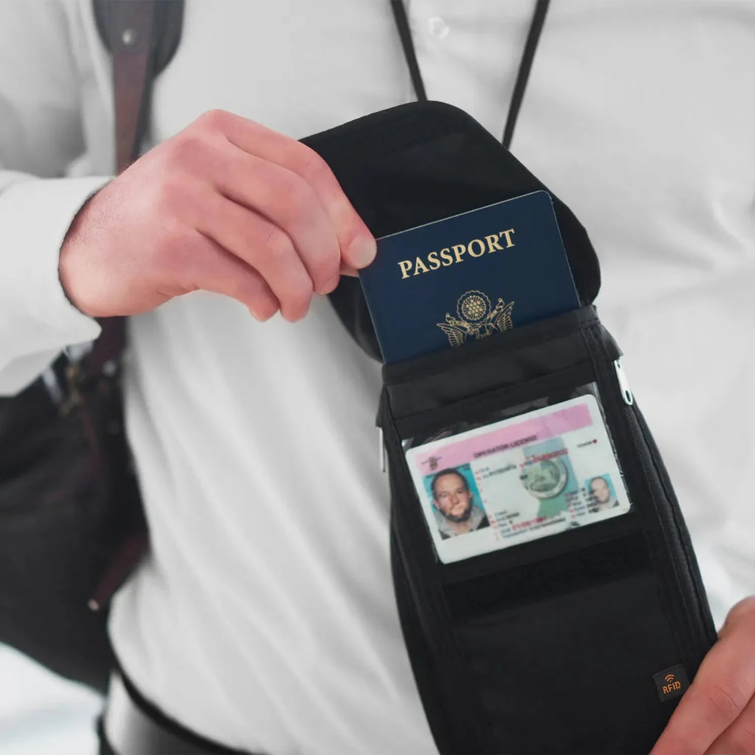 Tarriss Anti-theft Neck Wallet with RFID Protection